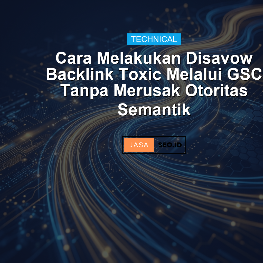 Cara Melakukan Disavow Backlink Toxic Melalui GSC Tanpa Merusak Otoritas Semantik