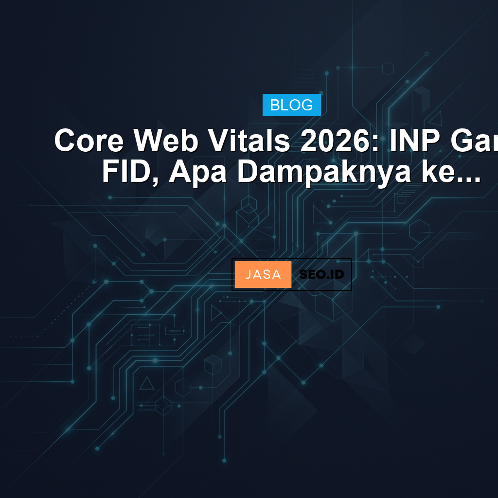 Core Web Vitals 2026: Mengapa INP Menggantikan FID & Dampaknya pada SEO