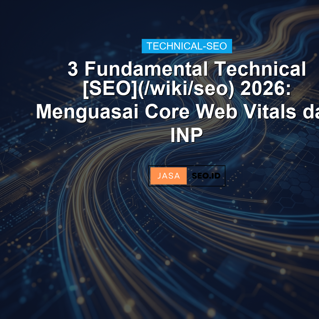 3 Fundamental Technical [SEO](/wiki/seo) 2026: Menguasai Core Web Vitals dan INP