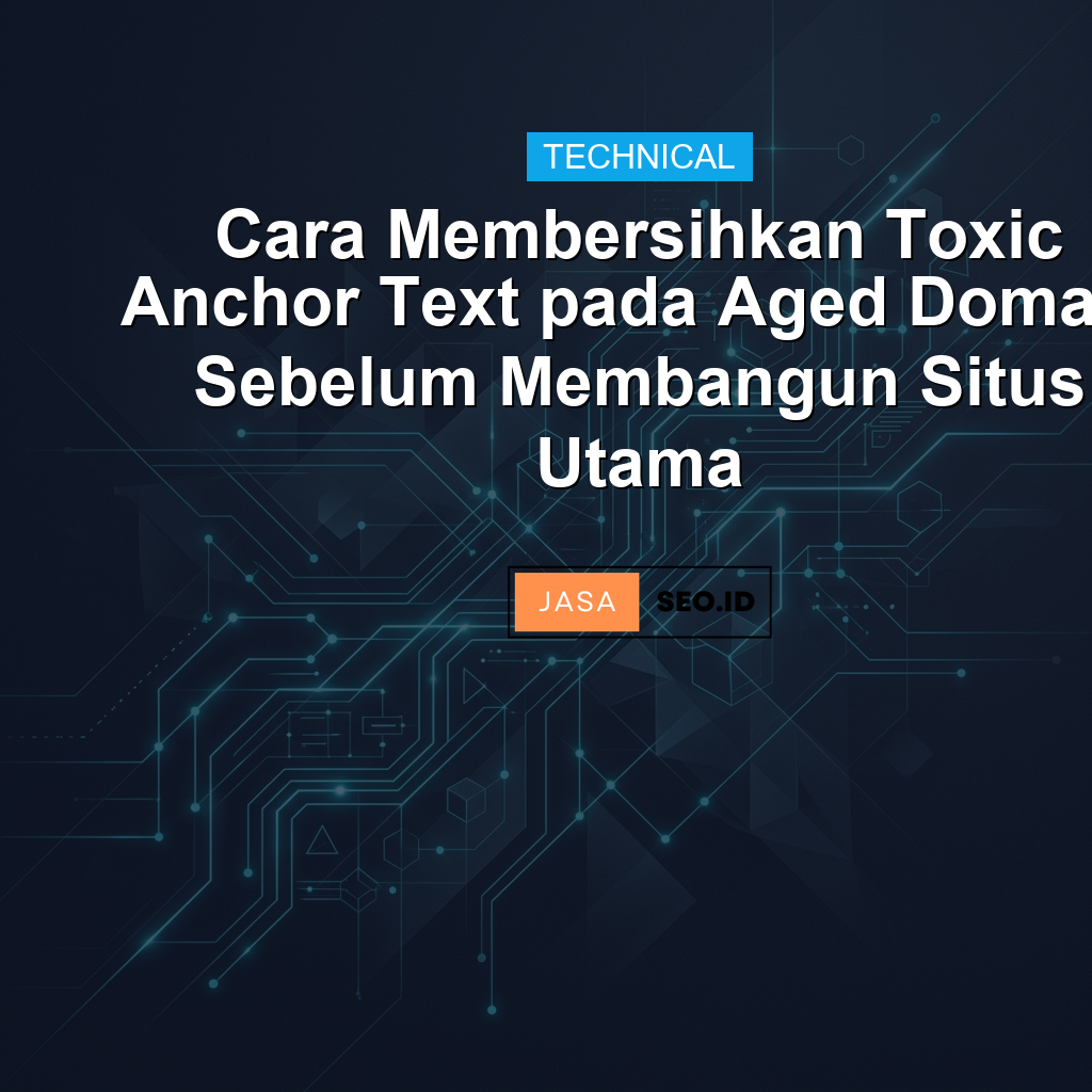 Cara Membersihkan Toxic Anchor Text pada Aged Domain Sebelum Membangun Situs Utama