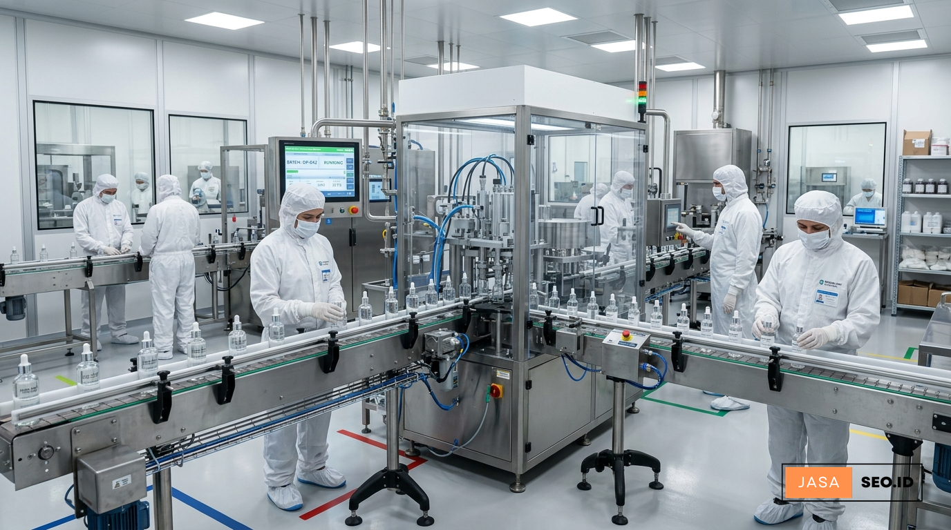 SEO B2B untuk Pabrik Maklon & Toll Manufacturing: Menarik Kontrak Multinasional