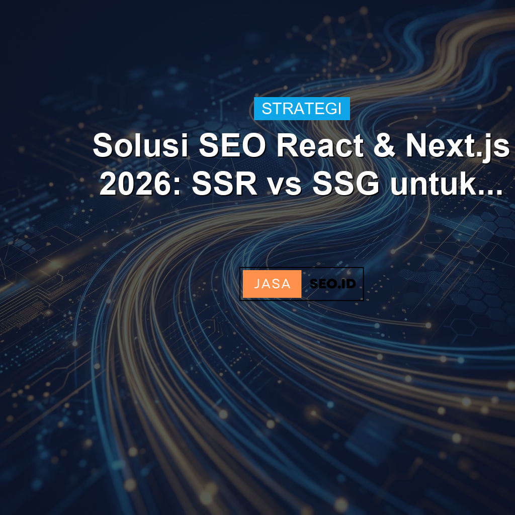 Solusi SEO React & Next.js 2026: SSR vs SSG untuk...