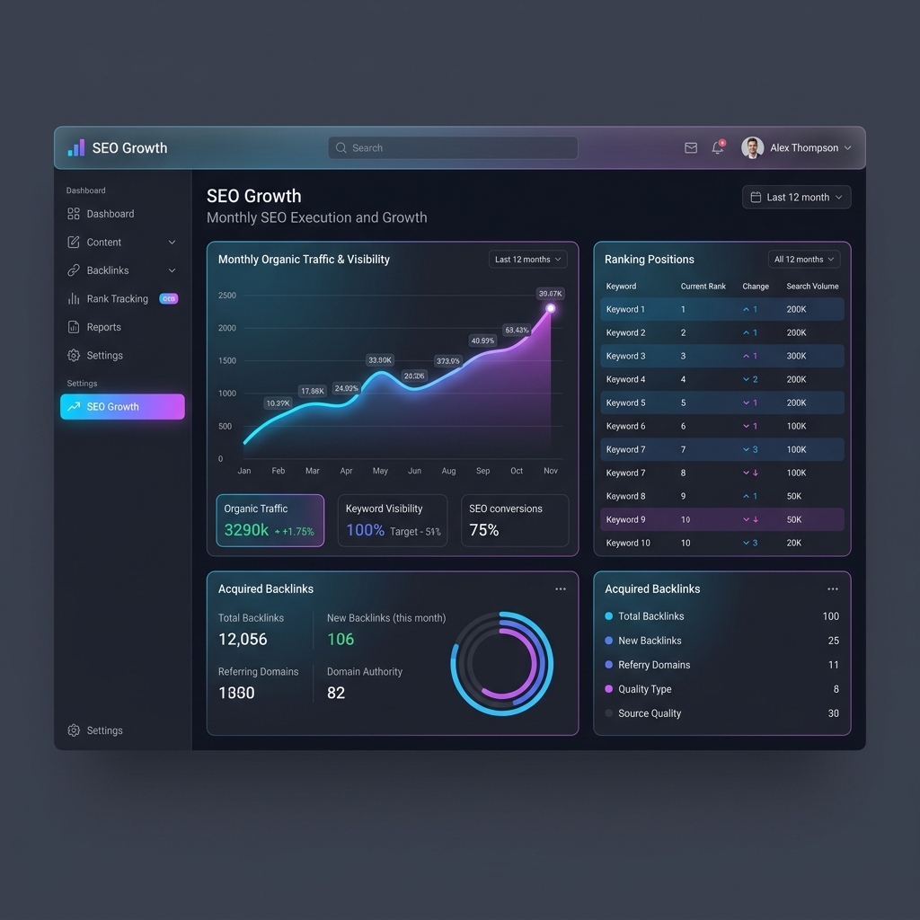 SEO Execution Dashboard